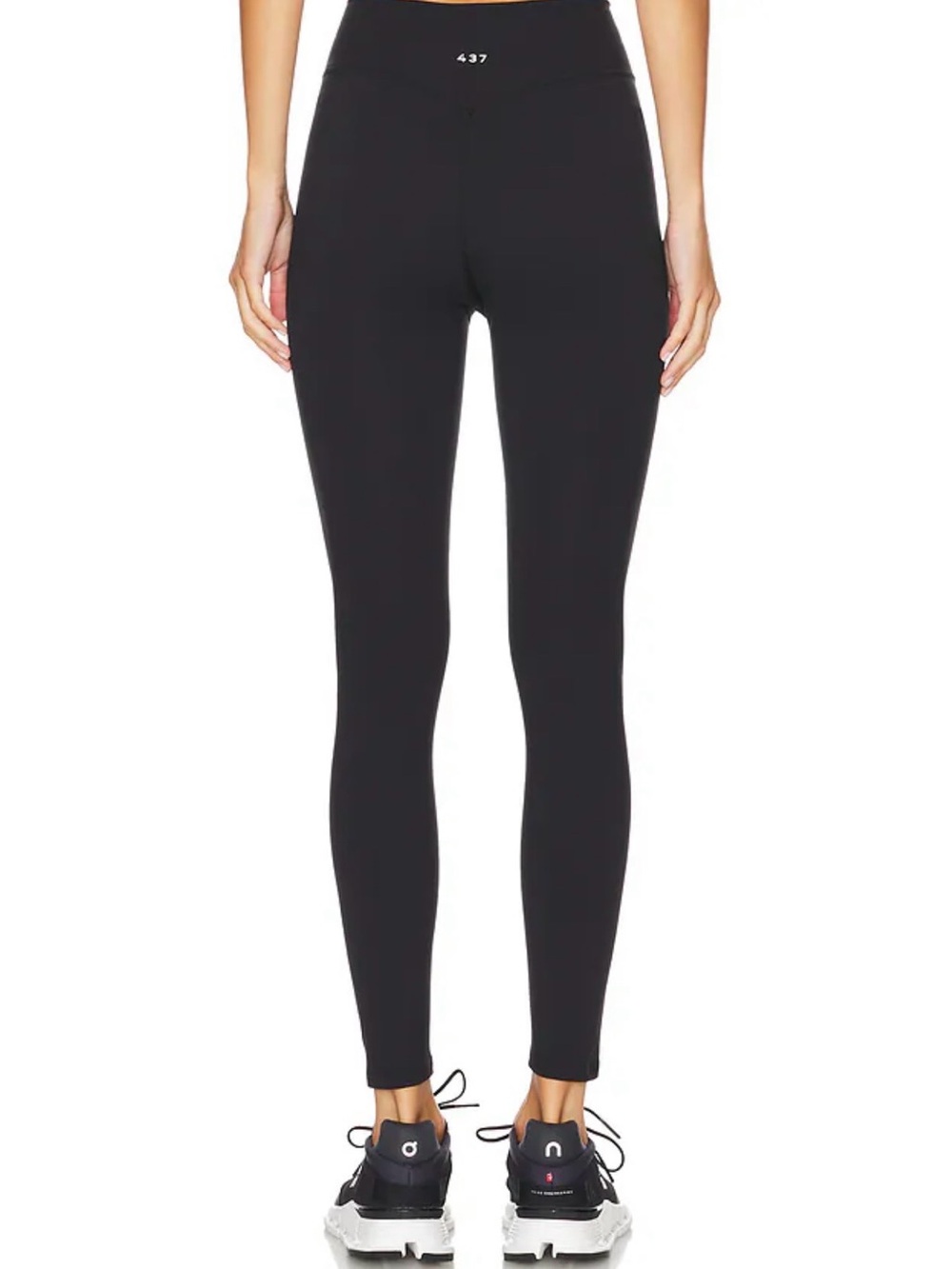 V-Waist Black High-Rise Leggings - Picture 2 of 4